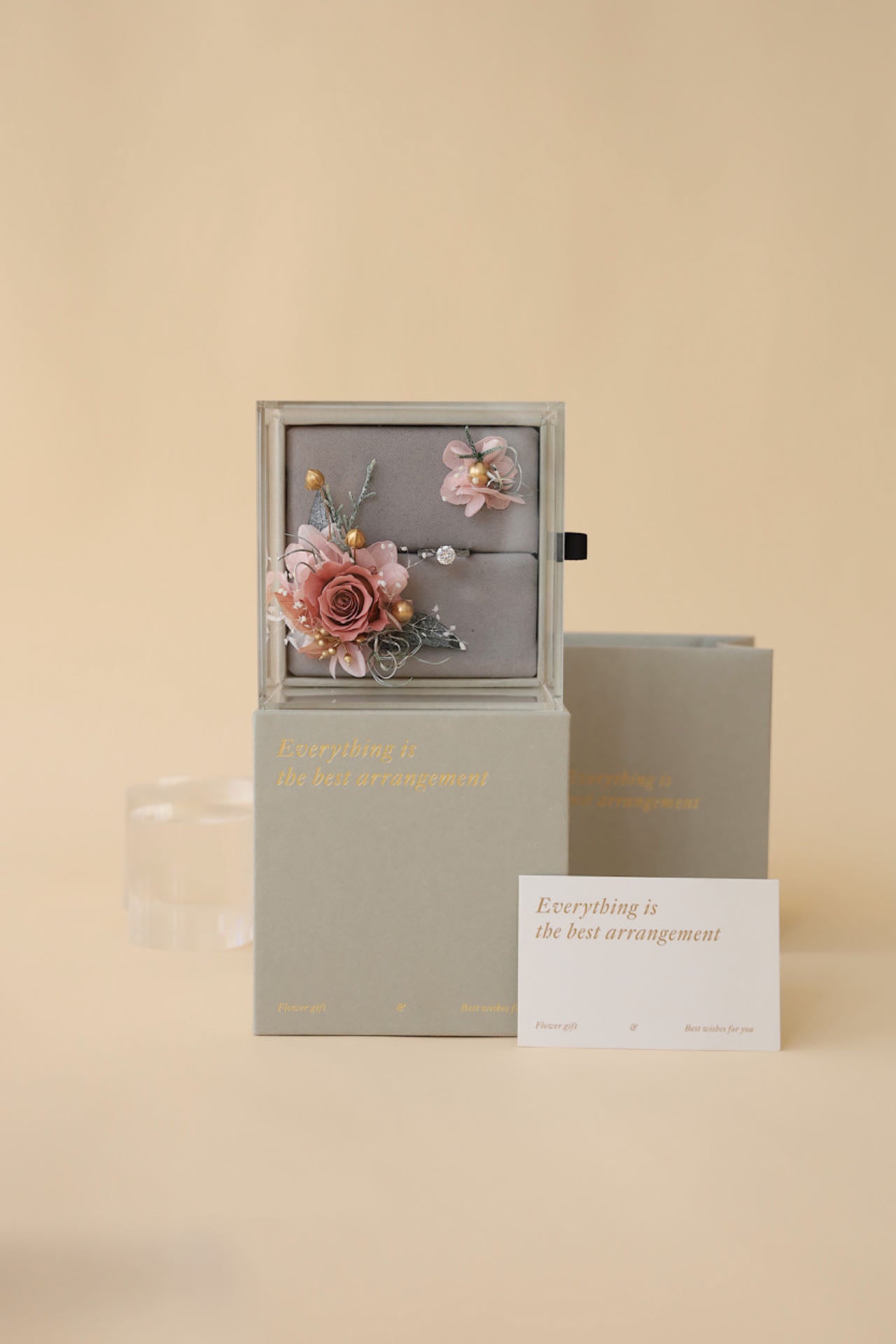 Preserved flowers-Ring gift box