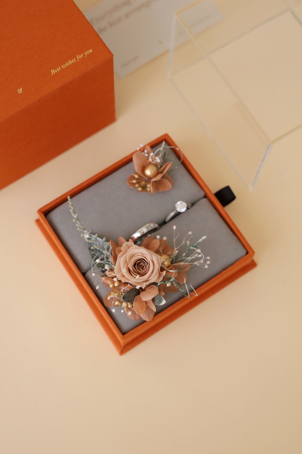 Preserved flowers-Ring gift box